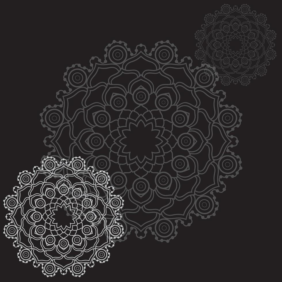 icono de mandala y logotipo de símbolo vector