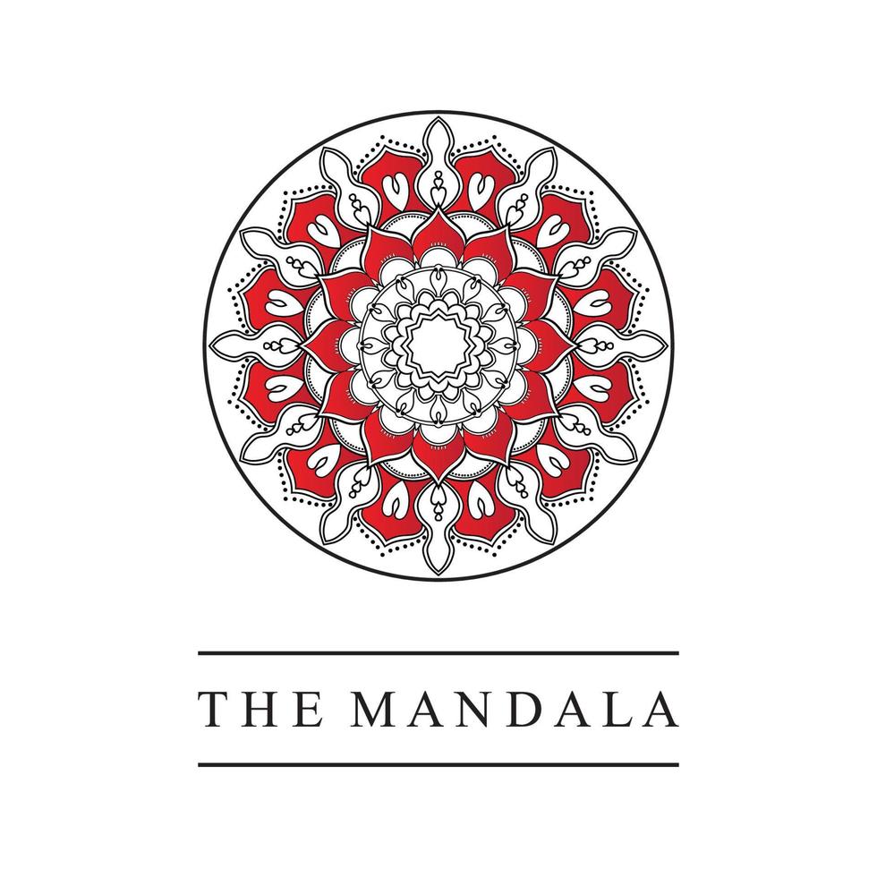 icono de mandala y logotipo de símbolo vector