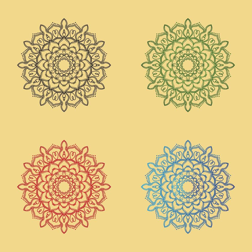 mandala icon and symbol logo vector