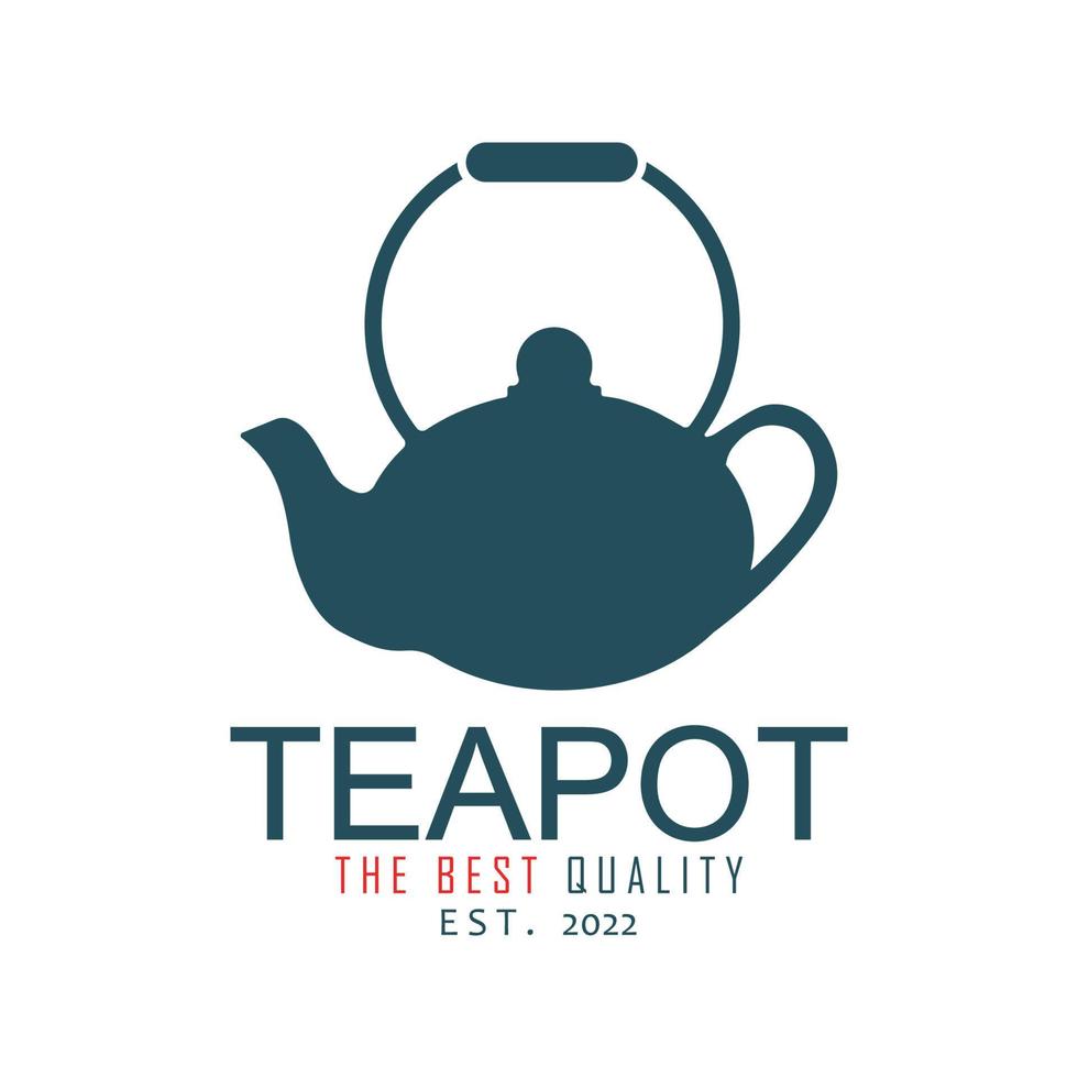 Beverage coffee and tea teapot logo vector illustration design