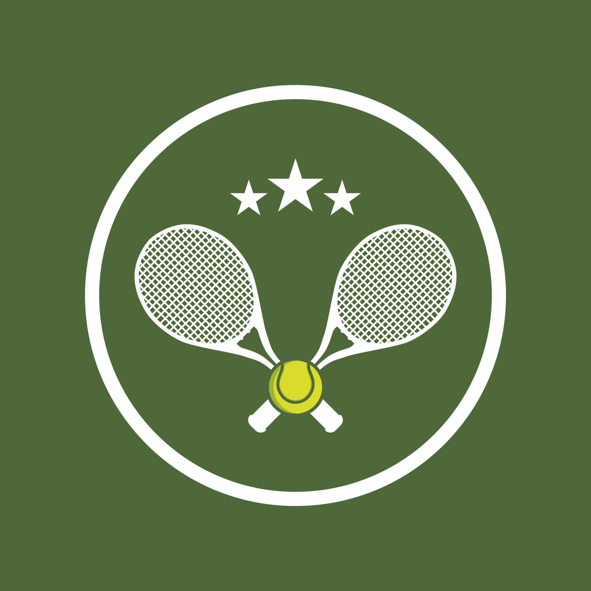 tennis logo with racket and slogan template 12178569 Vector Art at Vecteezy