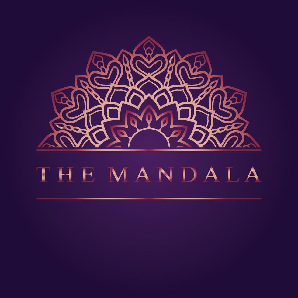mandala icon and symbol logo vector