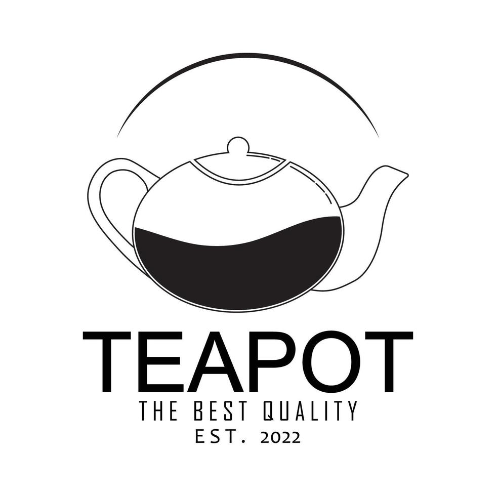 Beverage coffee and tea teapot logo vector illustration design