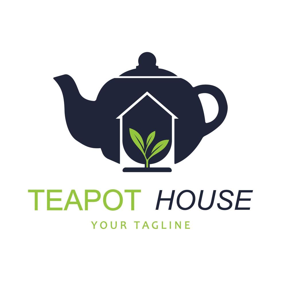 Beverage coffee and tea teapot logo vector illustration design