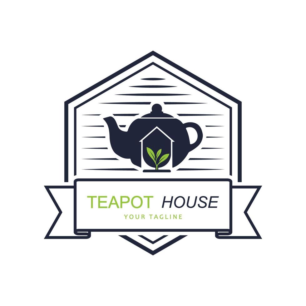 Beverage coffee and tea teapot logo vector illustration design