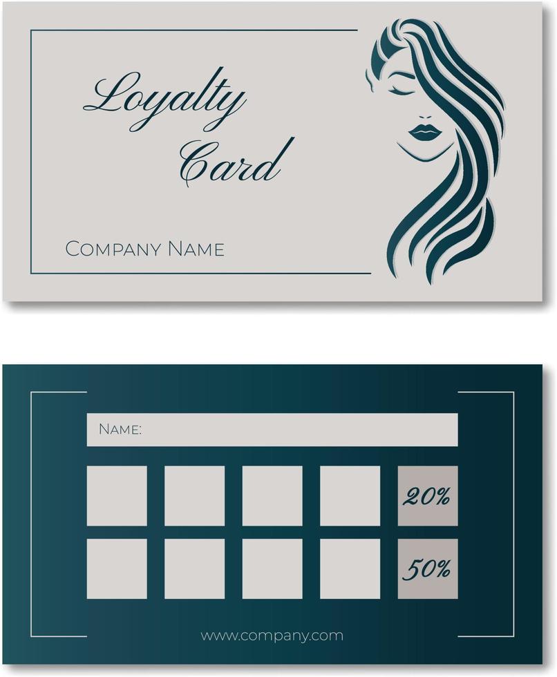 Loyalty Card. Beauty. Barber. Vector. vector