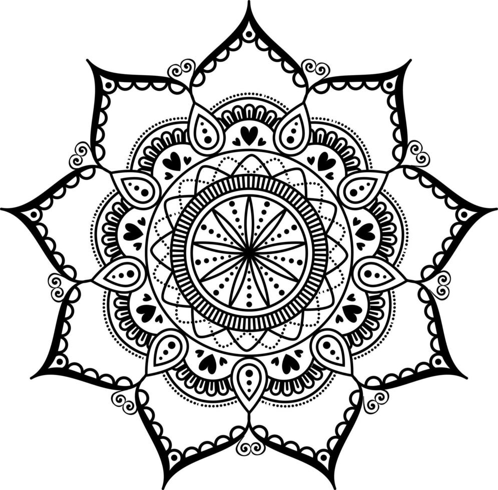 mándala patrón de mandala decorativo. diseño vectorial vector