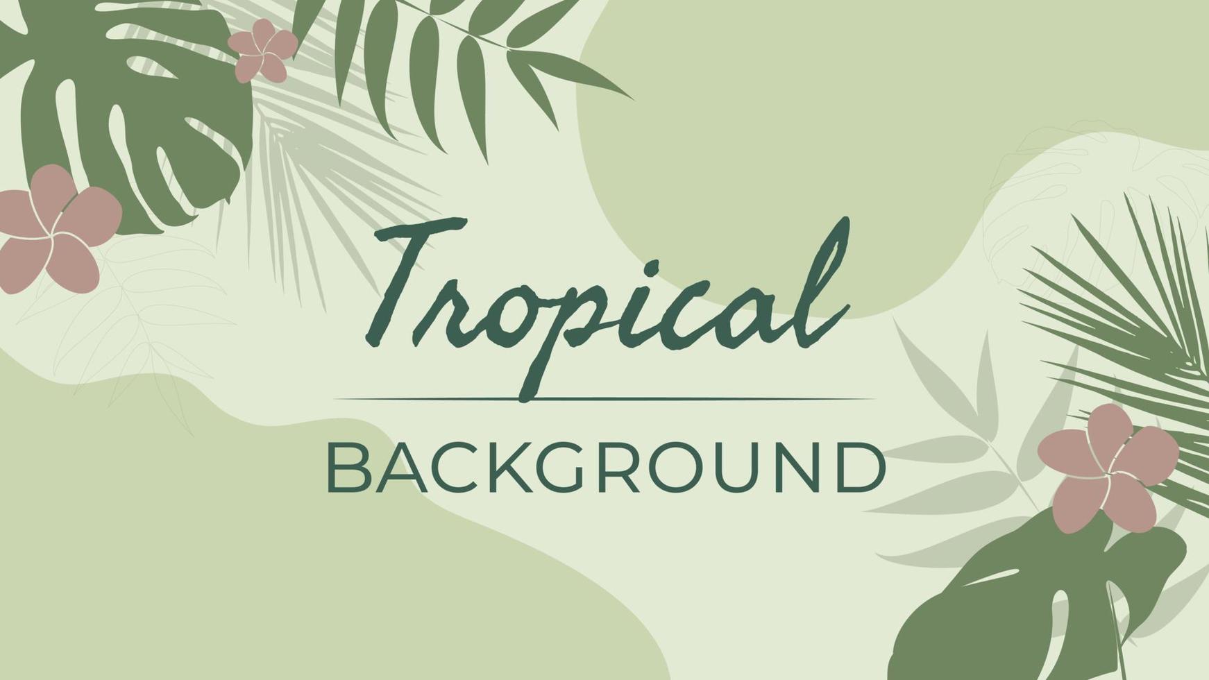 fondo tropical vectorial. hojas tropicales Flores tropicales. vector