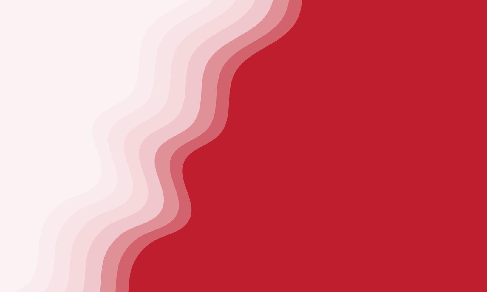 Red wave background vector