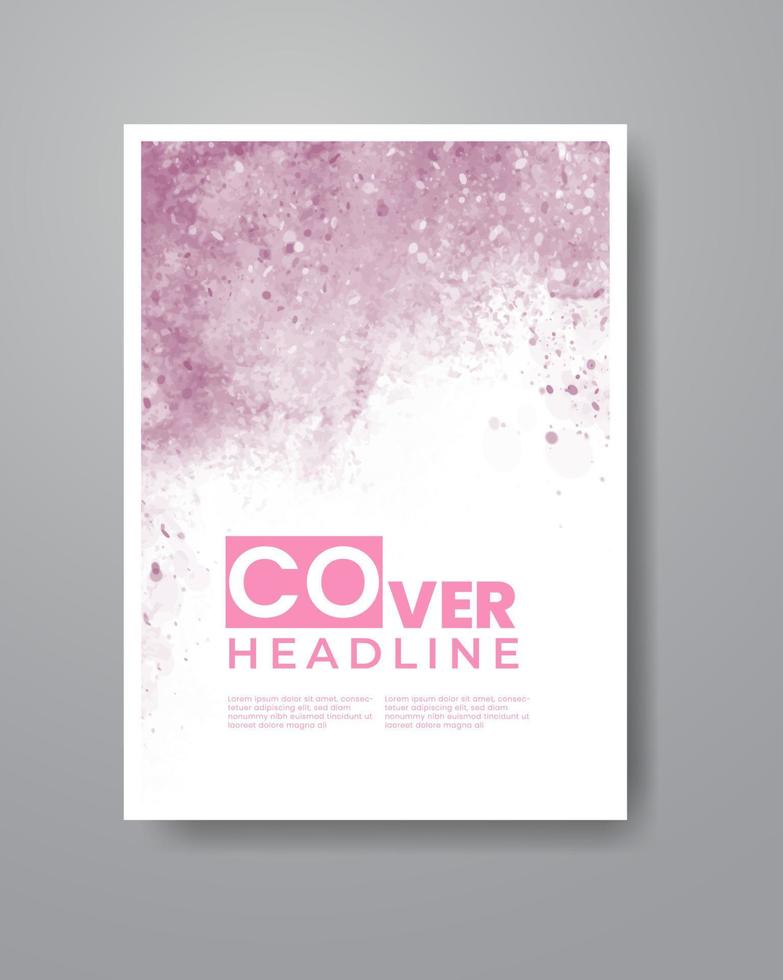 Cards with watercolor background. Design for your cover, date, postcard, banner, logo. vector