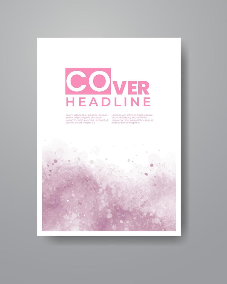 Cards with watercolor background. Design for your cover, date, postcard, banner, logo. vector