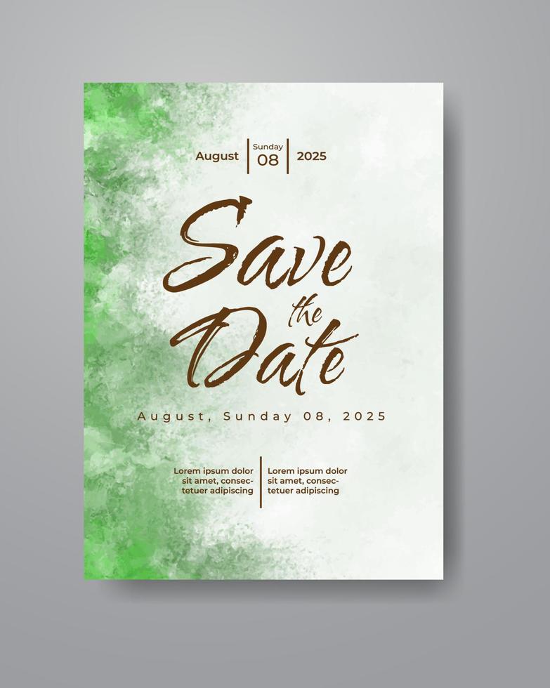 guardar la fecha con fondo de acuarela. diseño para su invitación. vector