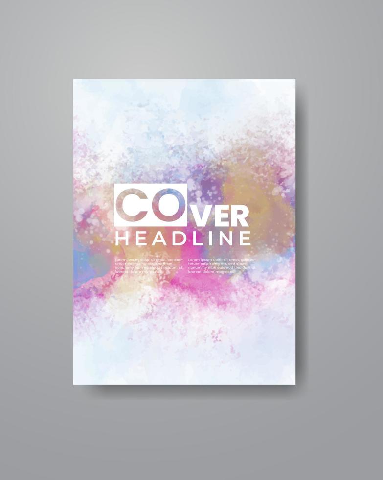 Cards with watercolor background. Design for your cover, date, postcard, banner, logo. vector