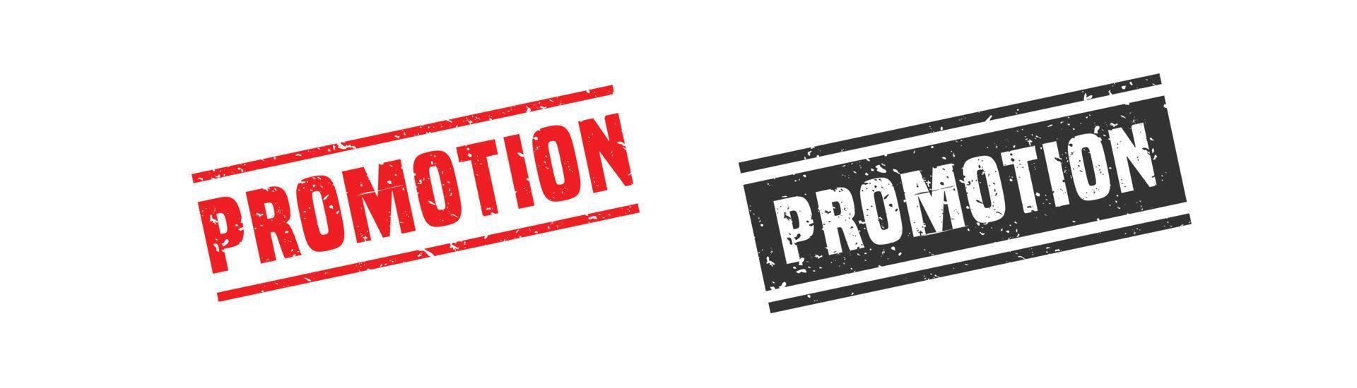 Promotion stamp rubber with grunge style on white background. vector