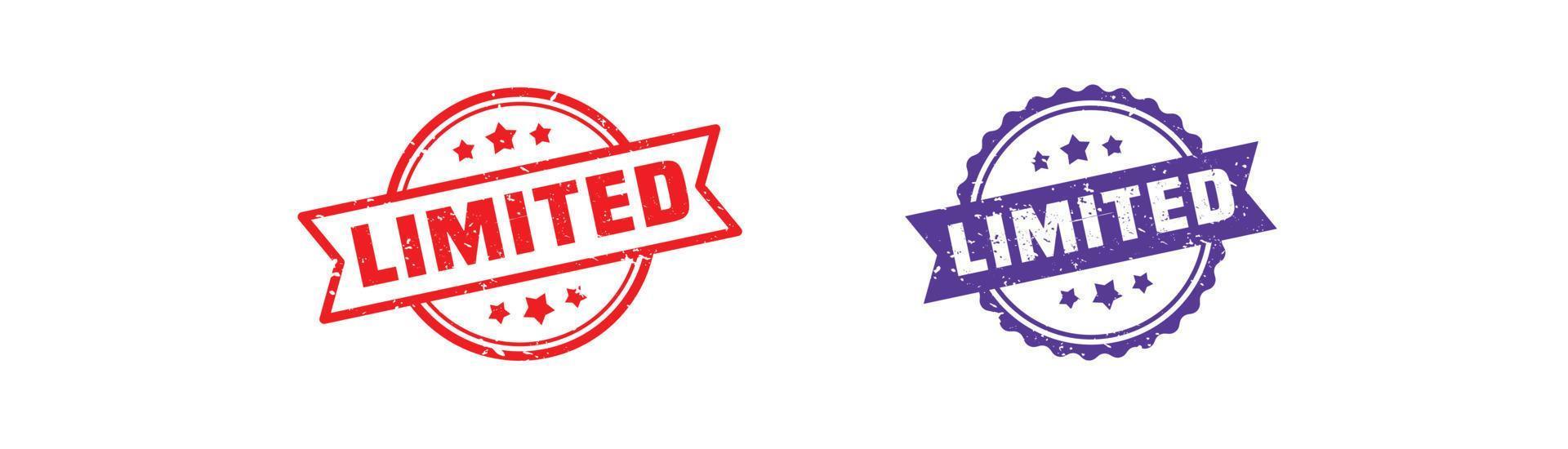 Limited word stamp rubber with grunge style on white background vector