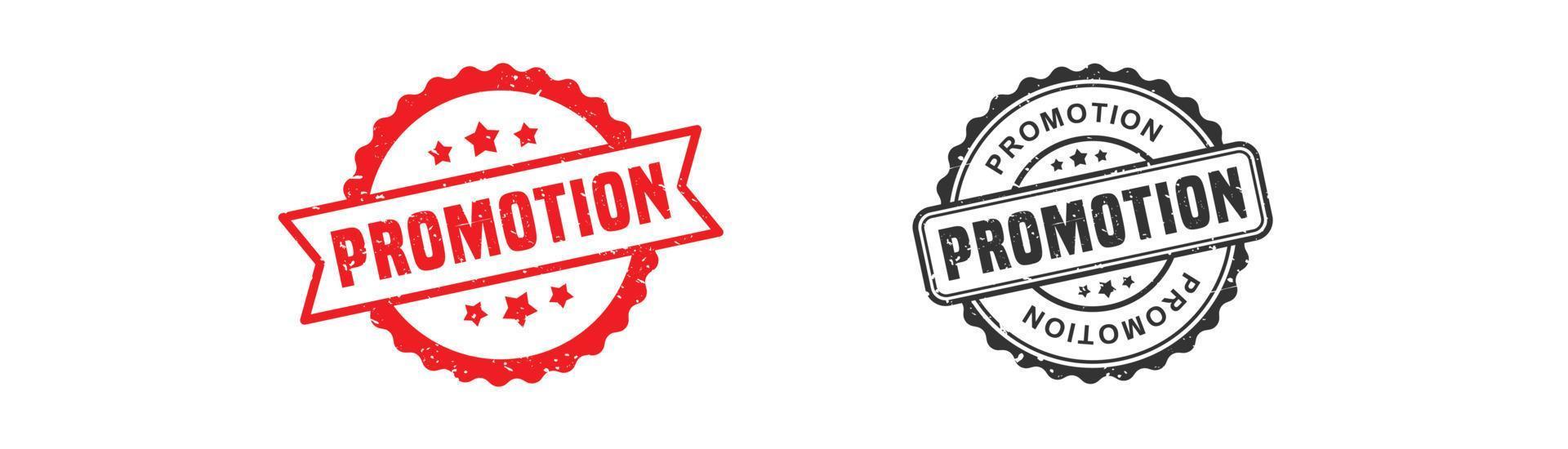 Promotion stamp rubber with grunge style on white background. vector