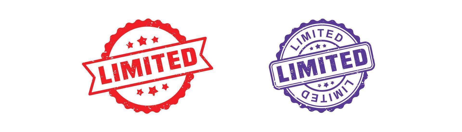 Limited word stamp rubber with grunge style on white background vector