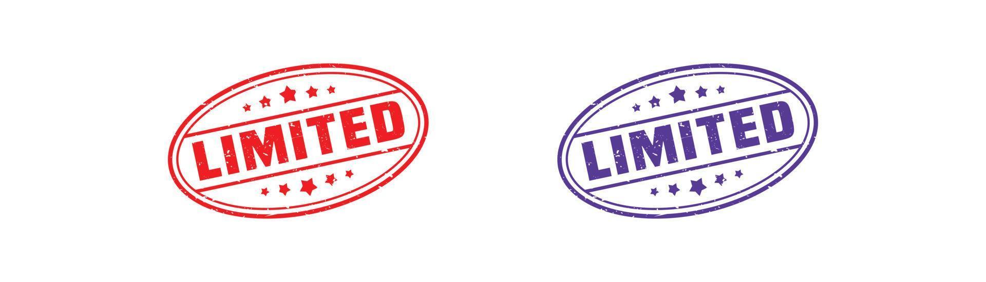 Limited word stamp rubber with grunge style on white background vector