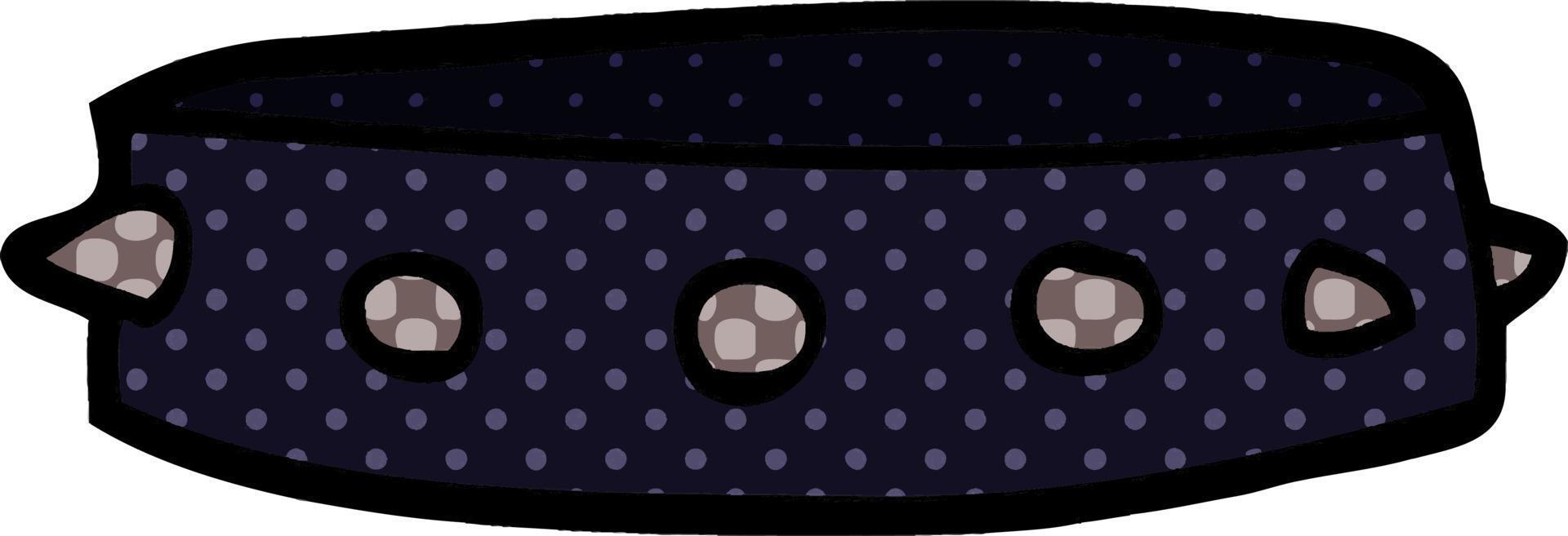 cartoon doodle spiked dog collar vector