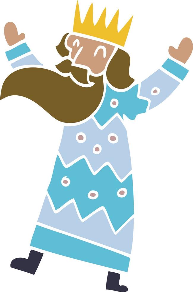 cartoon doodle jolly king vector