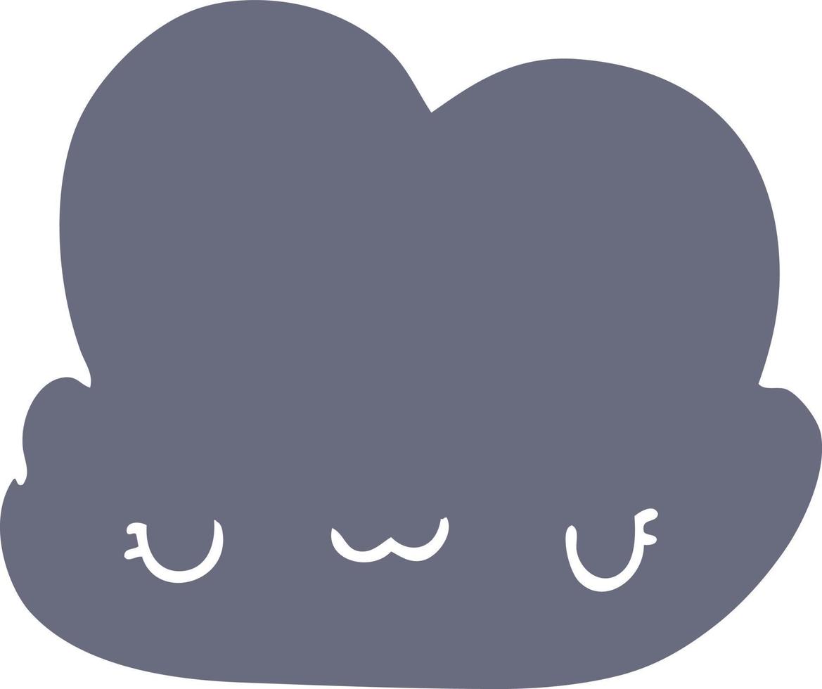 cute flat color style cartoon cloud vector