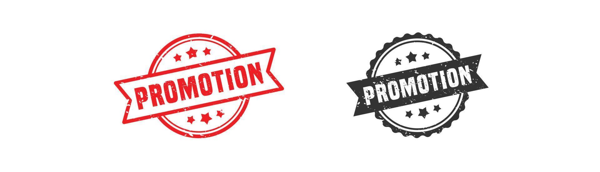 Promotion stamp rubber with grunge style on white background. vector