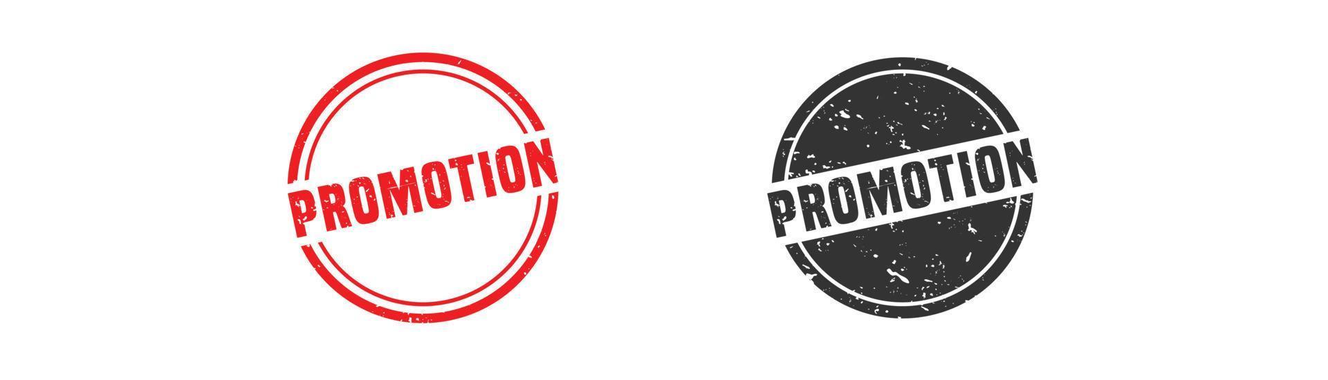 Promotion stamp rubber with grunge style on white background. vector