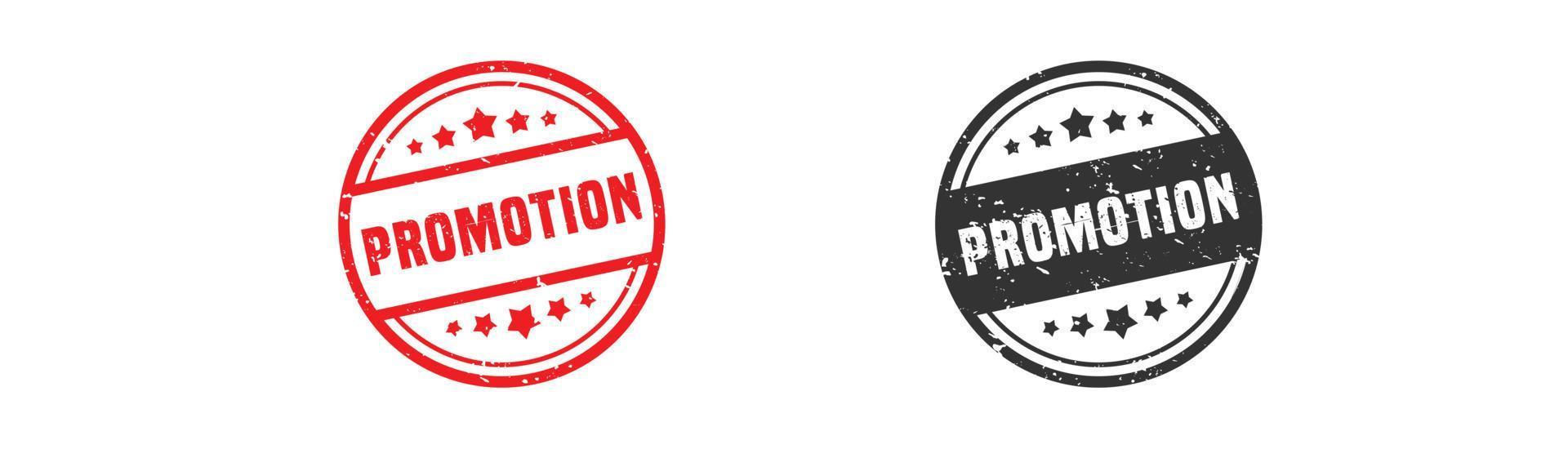 Promotion stamp rubber with grunge style on white background. vector