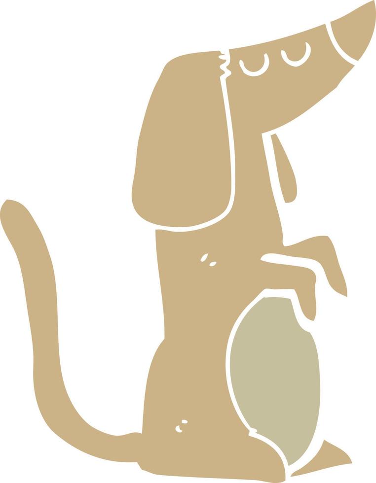 flat color style cartoon dog vector