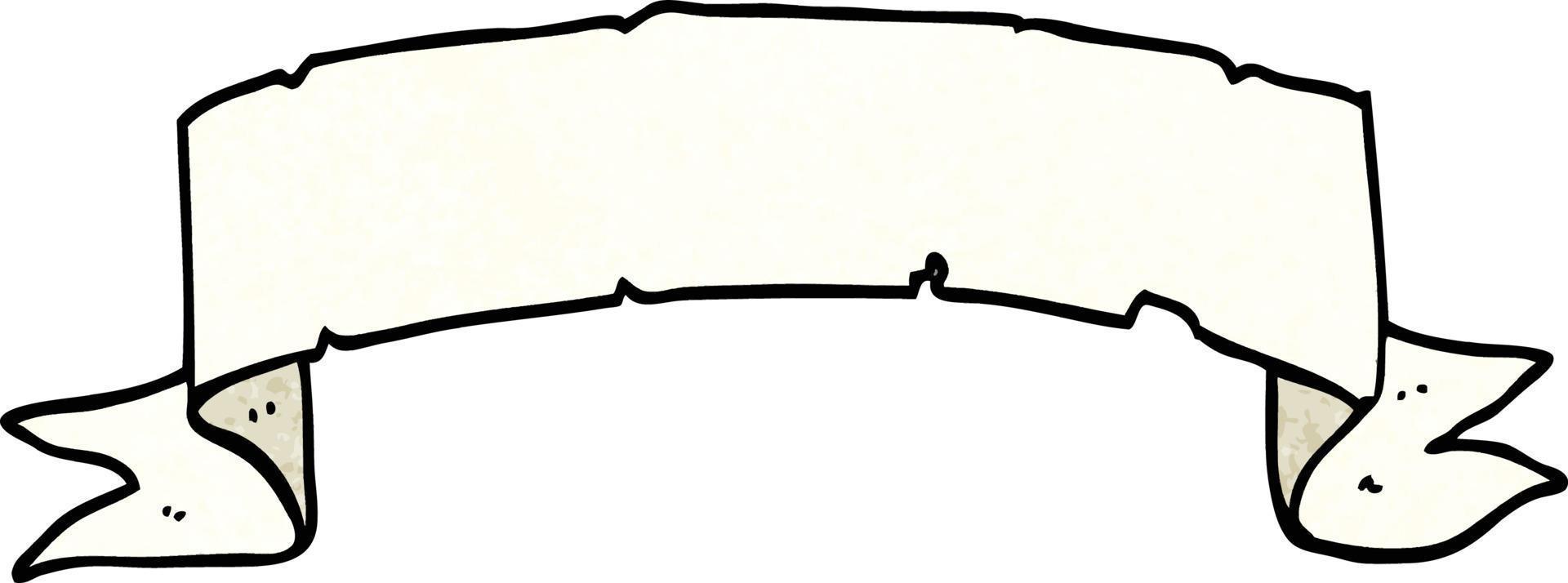 cartoon doodle scroll banner vector