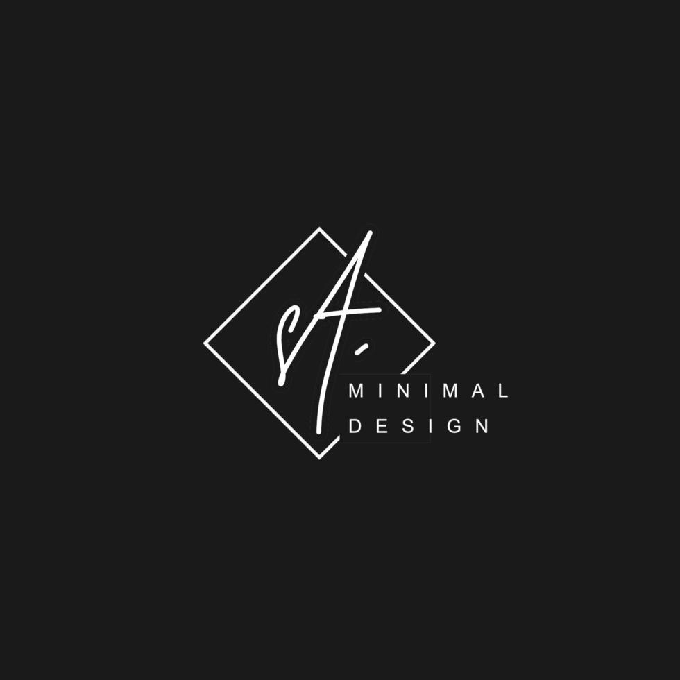 S T ST Initial handwriting or handwritten logo for identity. Logo with signature and hand drawn style. vector