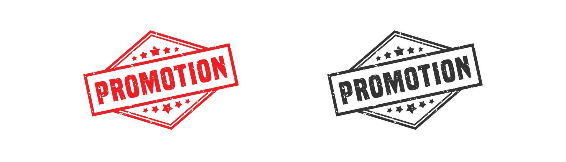 Promotion stamp rubber with grunge style on white background. vector