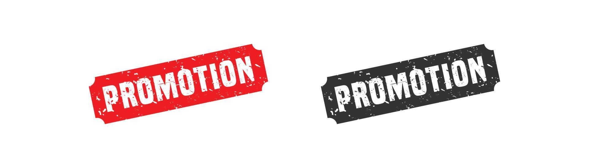 Promotion stamp rubber with grunge style on white background. vector