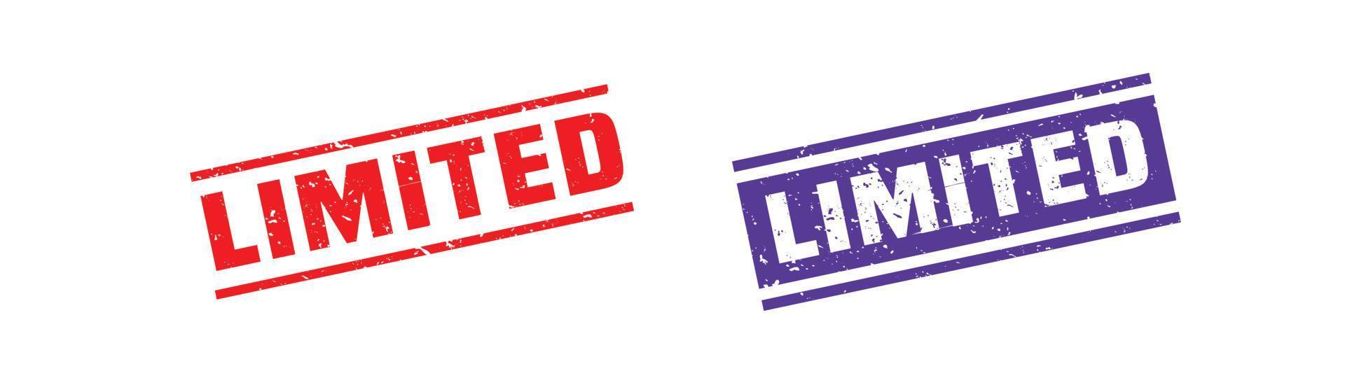 Limited word stamp rubber with grunge style on white background vector