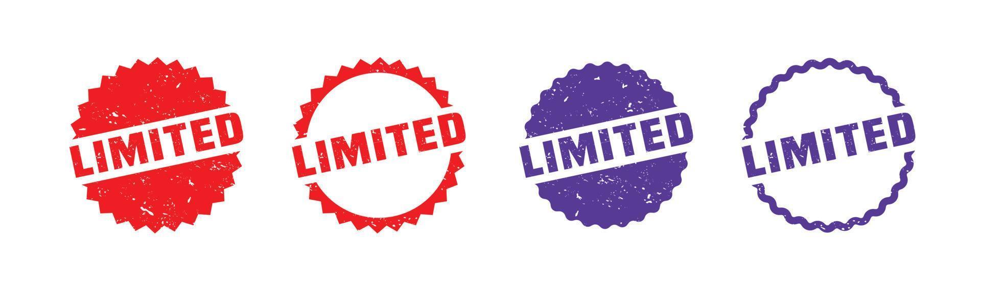 Limited word stamp rubber with grunge style on white background vector