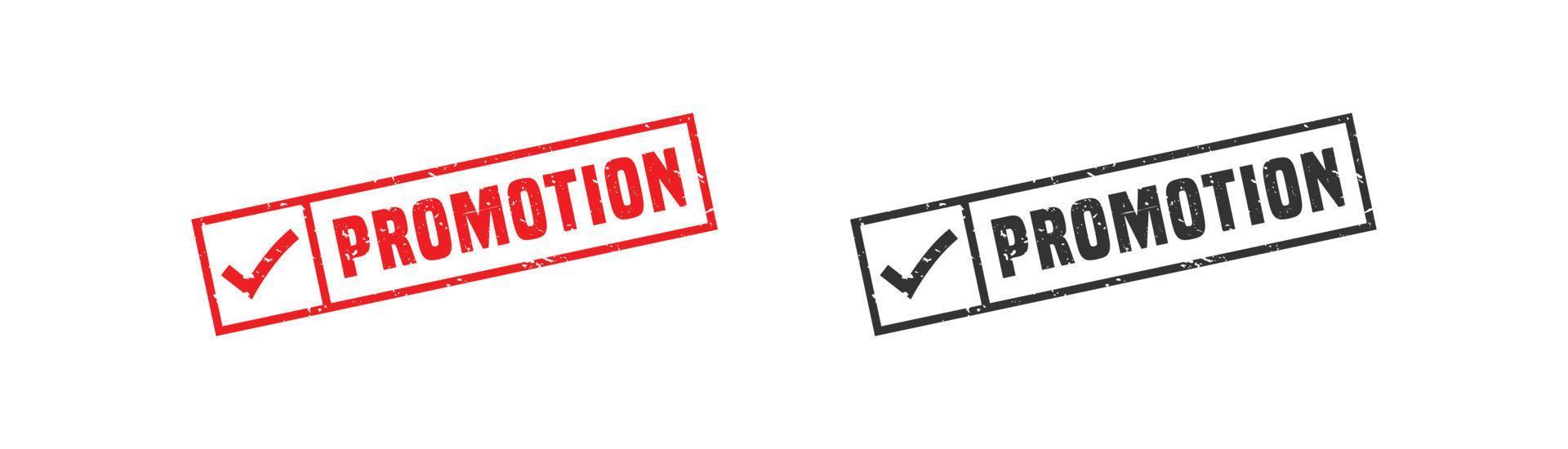 Promotion stamp rubber with grunge style on white background. vector