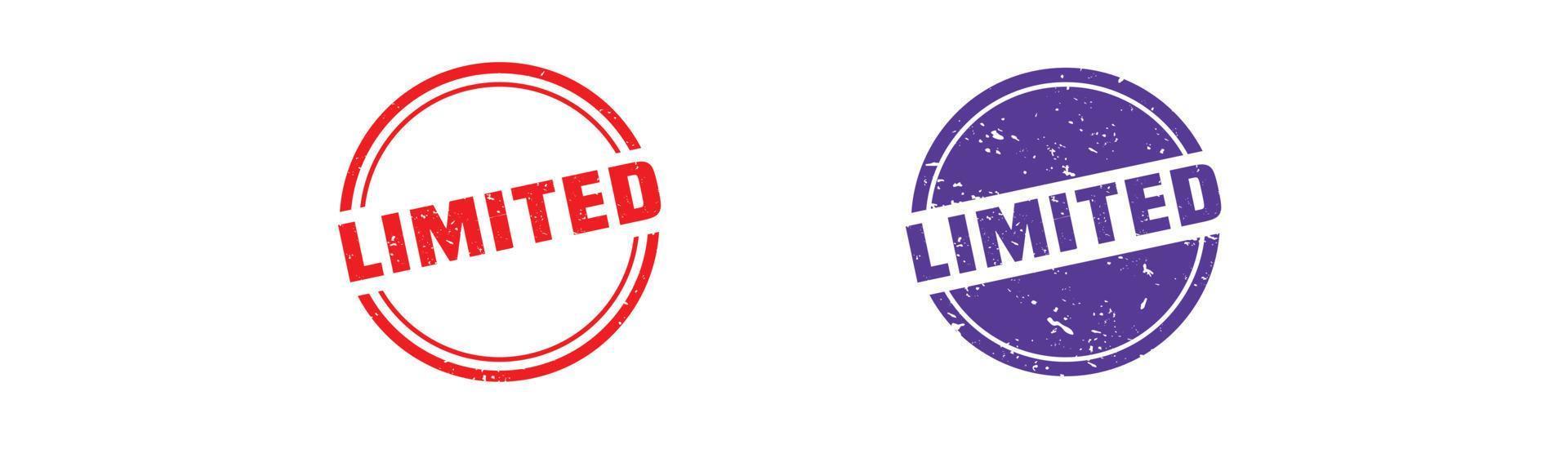 Limited word stamp rubber with grunge style on white background vector