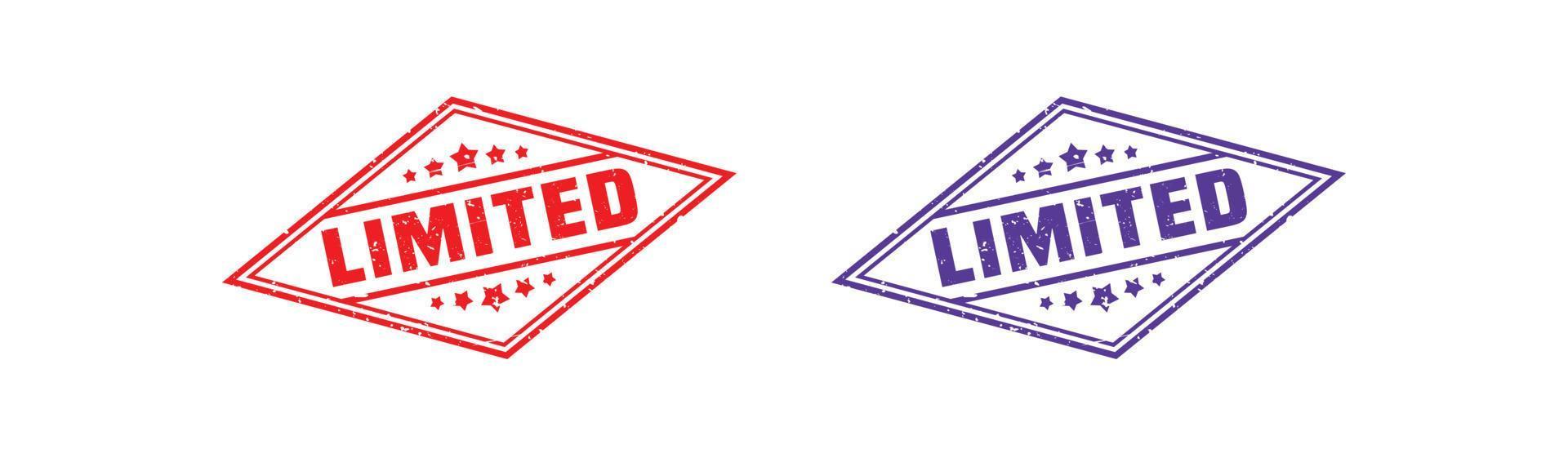 Limited word stamp rubber with grunge style on white background vector