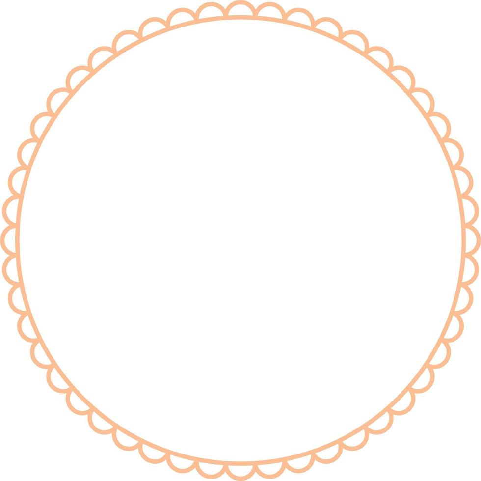 Circular Border Frames Isolated on White Background.  Trendy design element for border frame, logo, blackout tattoo, symbol, web, prints, posters, template, pattern and abstract background vector