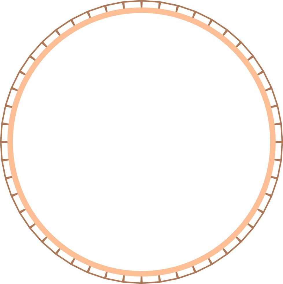 Circular Border Frames Isolated on White Background.  Trendy design element for border frame, logo, blackout tattoo, symbol, web, prints, posters, template, pattern and abstract background vector