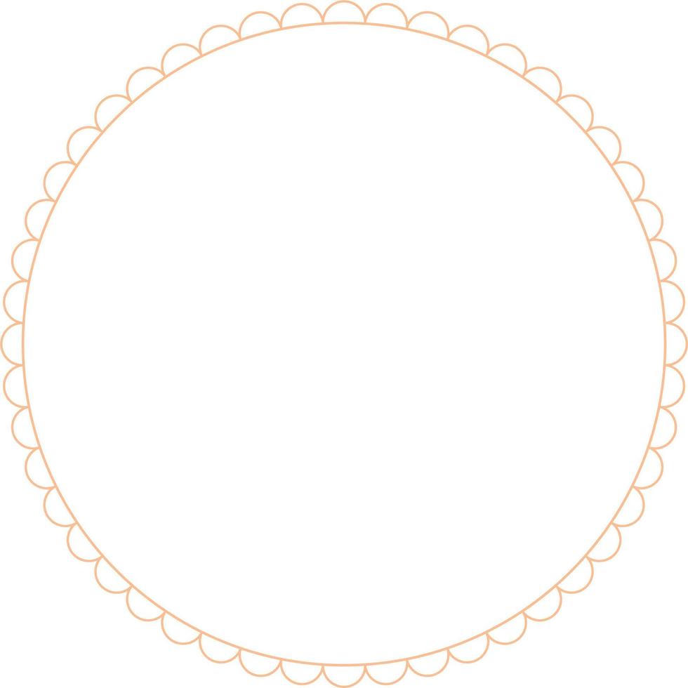Circular Border Frames Isolated on White Background.  Trendy design element for border frame, logo, blackout tattoo, symbol, web, prints, posters, template, pattern and abstract background vector