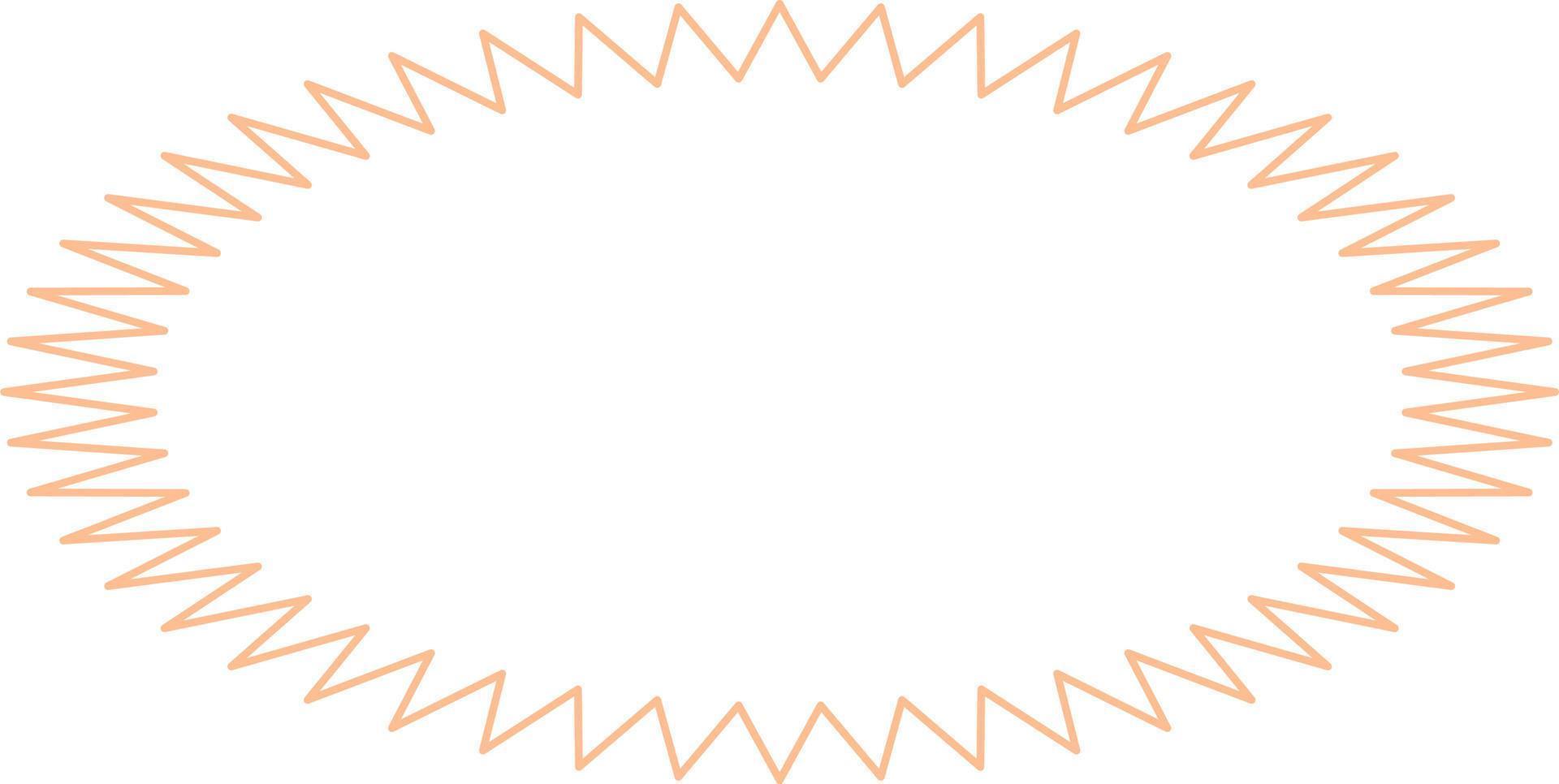 Oval Border Frames Isolated on White Background.  Trendy design element for border frame, logo, blackout tattoo, symbol, web, prints, posters, template, pattern and abstract background vector