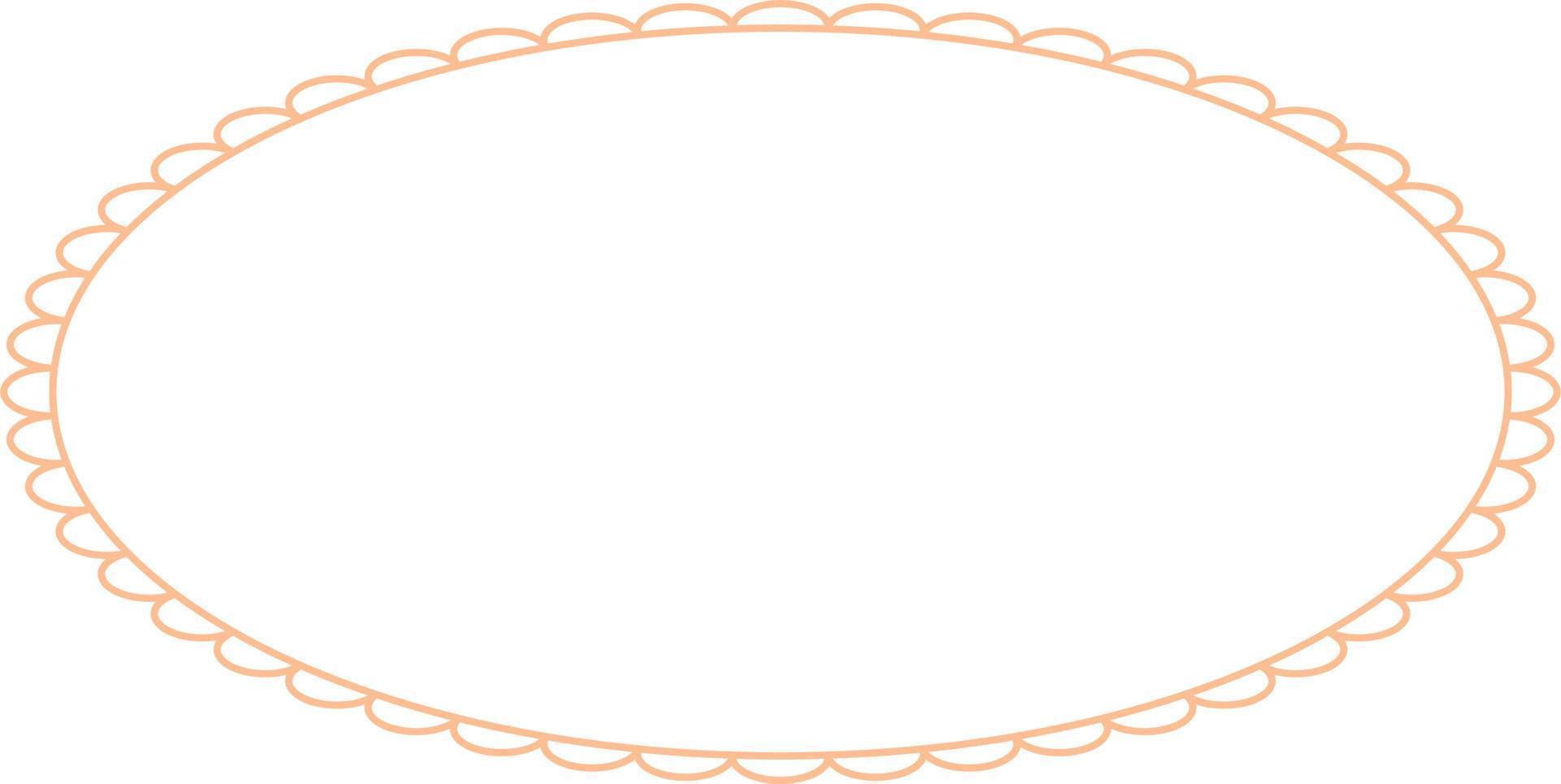Oval Border Frames Isolated on White Background.  Trendy design element for border frame, logo, blackout tattoo, symbol, web, prints, posters, template, pattern and abstract background vector