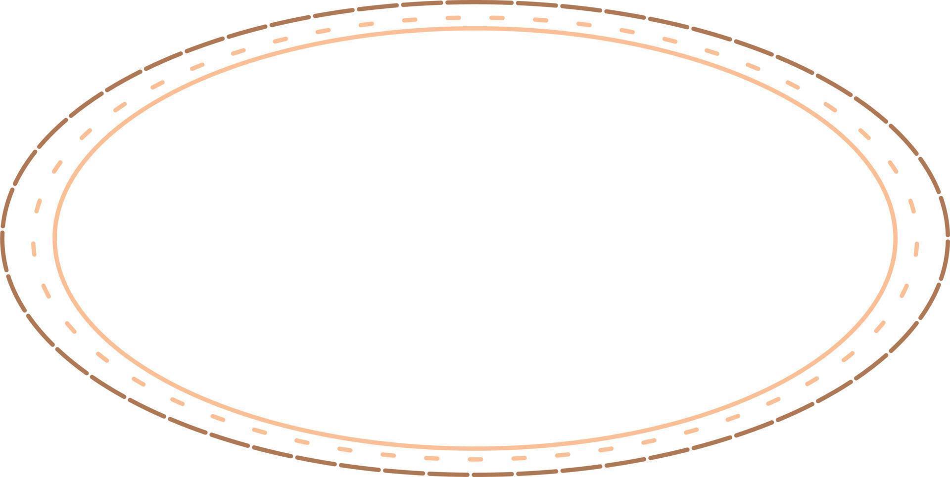 Oval Border Frames Isolated on White Background.  Trendy design element for border frame, logo, blackout tattoo, symbol, web, prints, posters, template, pattern and abstract background vector