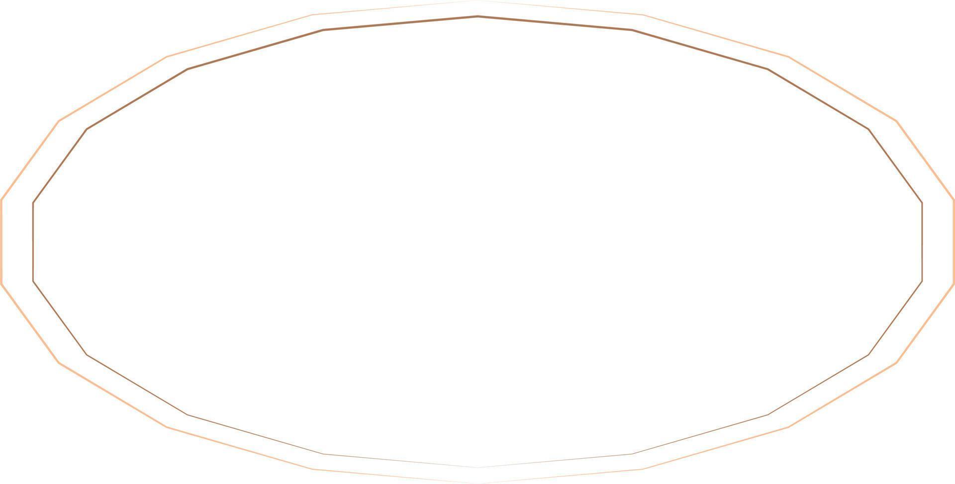 Oval Border Frames Isolated on White Background.  Trendy design element for border frame, logo, blackout tattoo, symbol, web, prints, posters, template, pattern and abstract background vector