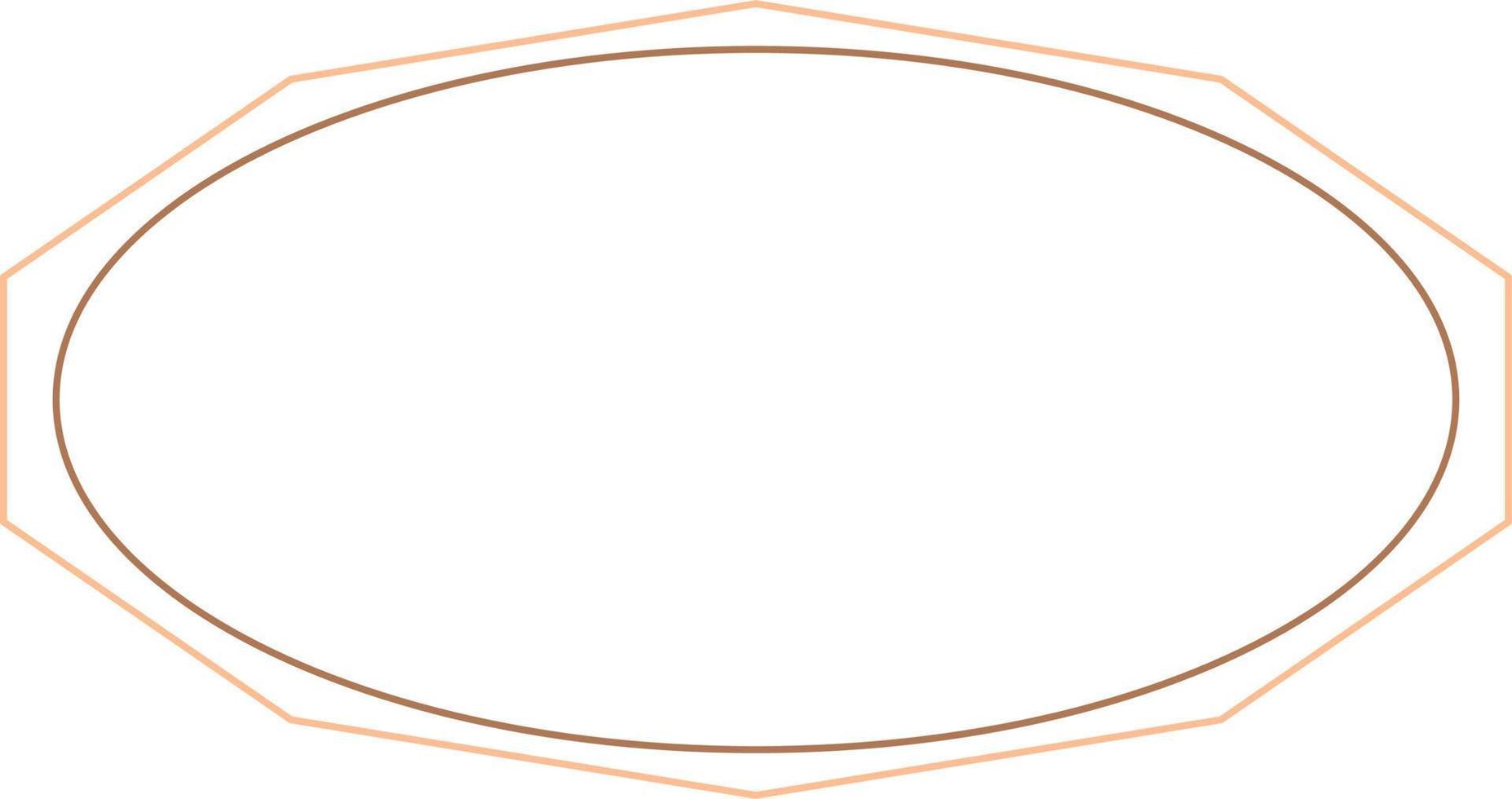 Oval Border Frames Isolated on White Background.  Trendy design element for border frame, logo, blackout tattoo, symbol, web, prints, posters, template, pattern and abstract background vector