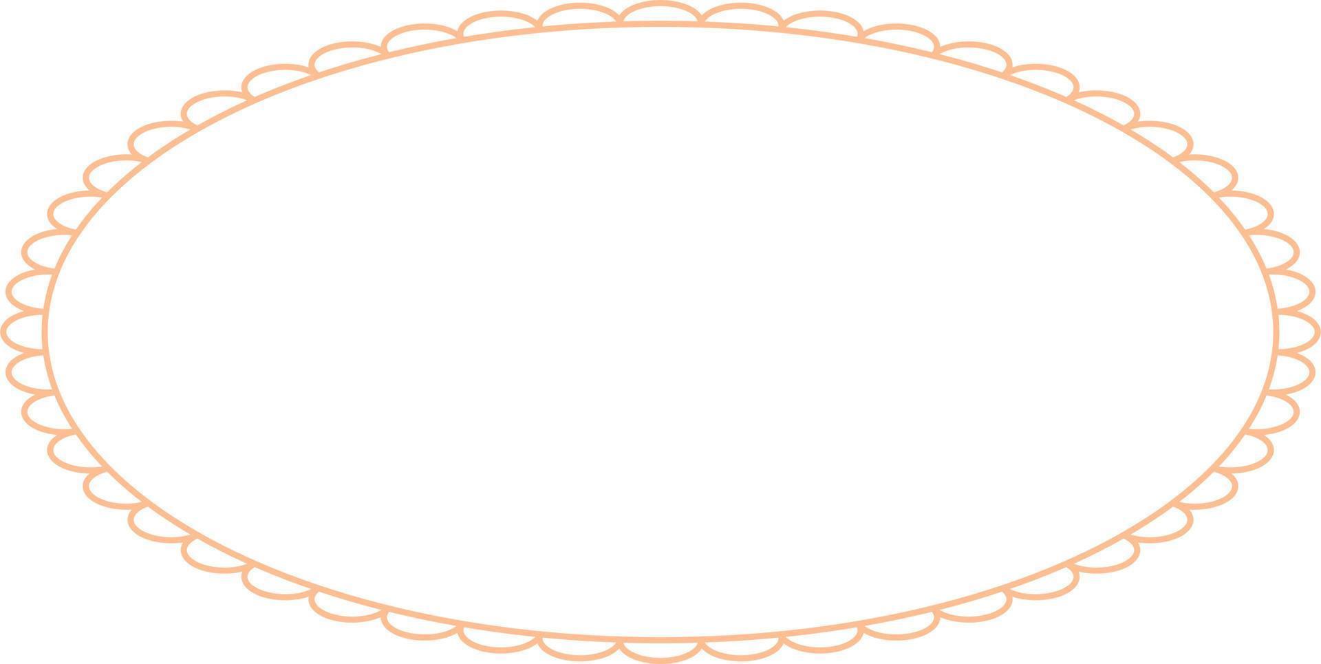 Oval Border Frames Isolated on White Background.  Trendy design element for border frame, logo, blackout tattoo, symbol, web, prints, posters, template, pattern and abstract background vector