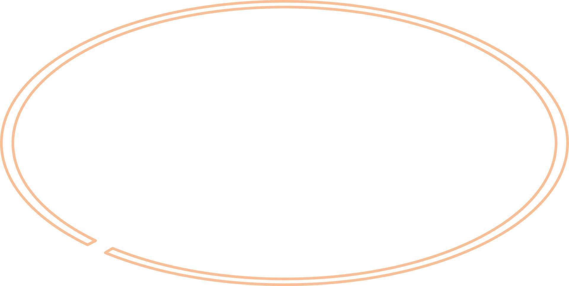 Oval Border Frames Isolated on White Background.  Trendy design element for border frame, logo, blackout tattoo, symbol, web, prints, posters, template, pattern and abstract background vector