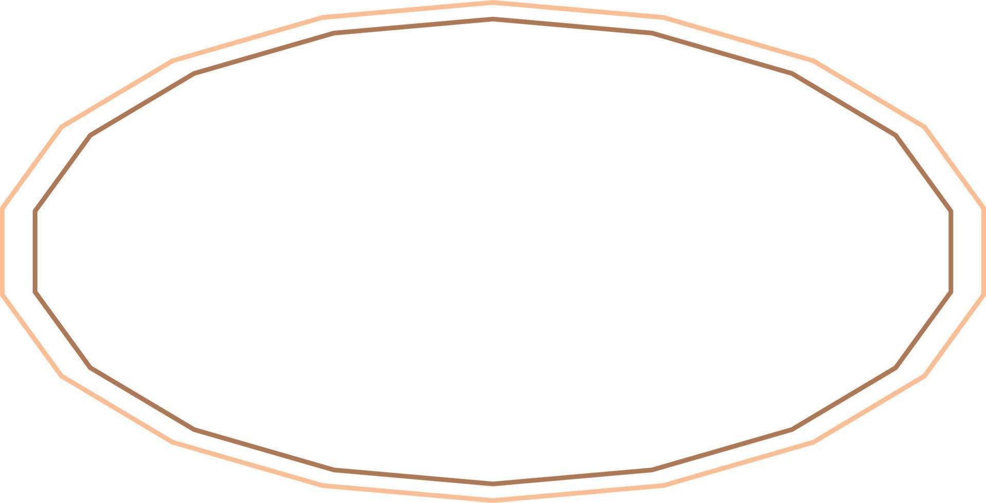 Oval Border Frames Isolated on White Background.  Trendy design element for border frame, logo, blackout tattoo, symbol, web, prints, posters, template, pattern and abstract background vector