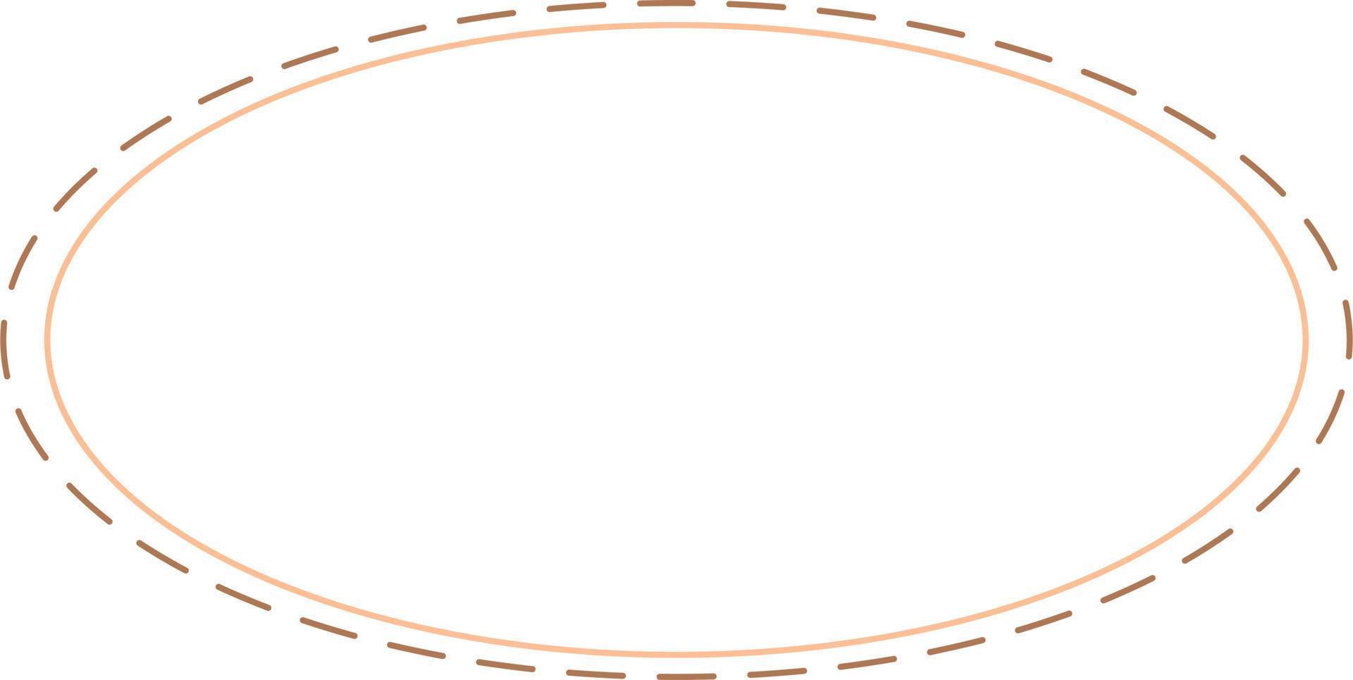 Oval Border Frames Isolated on White Background.  Trendy design element for border frame, logo, blackout tattoo, symbol, web, prints, posters, template, pattern and abstract background vector